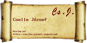 Cselle József névjegykártya