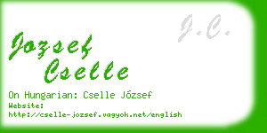 jozsef cselle business card
